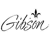 GIBSON IN SCRIPT FORMAT WITH THE FLEUR DE LISDESIGN