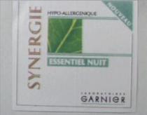 SYNERGIE ESSENTIEL NUIT HYPO-ALLERGENIQUE NOUVEAU LABORATOIRES GARNIeR Label