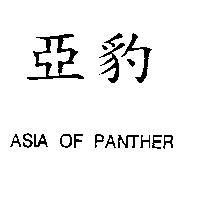 亞豹 ASIA OF PANTHER