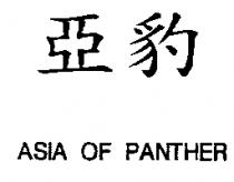亞豹 ASIA OF PANTHER