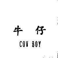 牛仔 COW BOY