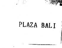 PLAZA BALI