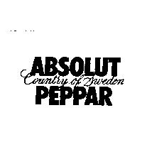ABSOLUT COUNTRY OF SWEDEN PEPPAR logo