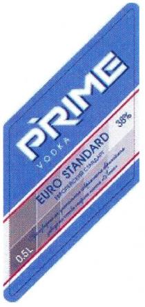 prime, vodka, euro standard 38%, 38%, 38, euro, standard