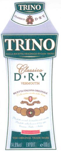 т, t, trino, classico d.r.y, classico, d.r.y, dry, vermouth, ricetta italiana originale, ricetta, italiana, originale