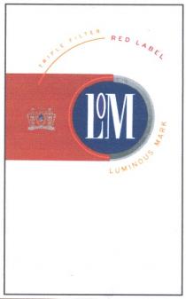 lom, l0m, lm, triple filter, triple, filter, red label, red, label, luminous mark, luminous, mark