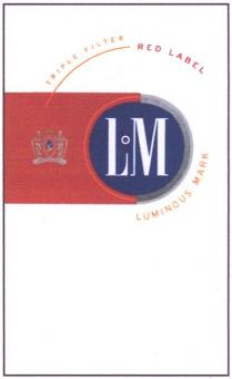 lm, l.m, lom, l0m, triple filter, triple, filter, red label, red, label, luminous mark, luminous, mark
