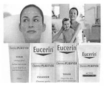 eucerin, dermo purifyer, dermo, purifyer, scrub, cleanser, toner, active