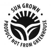 sun grown, sun, grown, product not from greenhouse, product, not, from, greenhouse