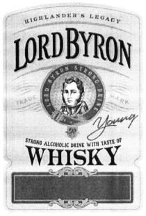 lordbyron, lord, byron, whisky, trade mark, trade, mark, highlander`s legacy, highlander`s, highlanders, legacy, young, strong alcoholic drink with taste of, strong, alcoholic, drink, taste, lord byron strong drink, strong