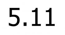 5.11, 5, 11