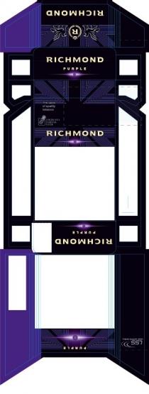 richmond, purple, the taste of quality tobacco, taste, quality, tobacco, center hole charcoal filter, center, hole, charcoal, filter, lss, less smoke small, less, smoke, small, r
