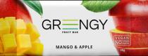 added, surar, no surar added, vegan, g, 26, 26g, apple, mango, mango & apple, bar, fruit, fruit bar, greеngy, grengy