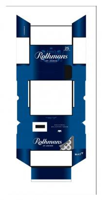 bat, ват, blue 25, 25, blue, rothmans, rothmans blue 25, tobaccos, selected, hand, hand selected, hand-selected, hand-selected tobaccos, 1890, since, since 1890, cigarettes, 25, 25 cigarettes, london, rothmans, rothmans of london