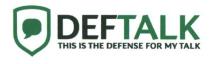 deftalk, this is the defense for my talk, this, is, defense, for, my, talk