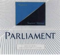 parliament, aqua, super slims, super, slims, original recessed filter, original, recessed, filter