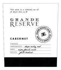 grande reserve, grande, reserve, cabernet, this wine is a limited run of which this is №, wine, limited, vintage, appearance, deep ruby red, deep, ruby, red, nose, ripe fruit rich, ripe, fruit, rich, full bodied, full, bodied, ee, grande reserve shabo, shabo, selection a la main, selection, main