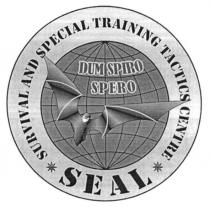 dum spiro spero, dum, spiro, spero, survival and special training tactics center seal, survival, special, training, tactics, center, seal