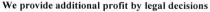 we provide additional profit by legal decisions, we, provide, additional, profit, legal, decisions