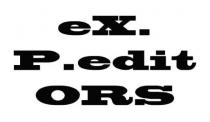 ex. p.edit ors, expeditors, ex, p, edit, pedit, ors