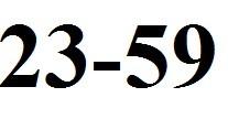 23-59, 23 59, 23, 59