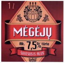 megeju, sviesusis alus, sviesusis, alus, alk 7?5 % turio, alk, turio, 7,5