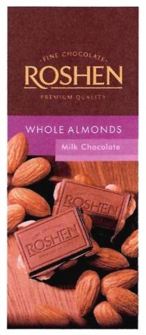 roshen, whole almonds, whole, almonds, milk chocolate, milk, chocolate, fine chocolate, fine, chocolate, premium quality, premium, quality