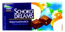 alpen gold, schoko dreams, alpenvollmilch, stollwerck