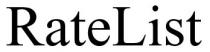 ratelist, rate, list