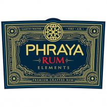 phraya rum elements, phraya, rum, elements, earth water fire air, earth, water, fire, air, premium crafted rum, premium, crafted, handpicked by master blender, handpicked, master, blender, aged to perfection, aged, perfection
