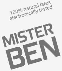 mister ben, mister, ben, 100% natural latex electronically tested, 100, %, 100%, natural, latex, electronically, tested