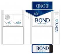 blue, blue selection, bond, bond street, brands, filter, 1902, by philip morris, firm, firm filter, authority, international, international quality since 1902, made under authority of philip morris brands sarl, morris, neuchatel, imported, imported tobacco, pack, made, sarl, selection, tobacco, philip, since, trasted, trasted quality in every pack, under, street, quality, quality, switzerland, every