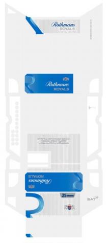 bat, 125, 125 років британських традицій, 25, r, rothmans, rothmans royals, royals, ват, відбірна, відбірна суміш тютюнів, британських, стандарти, суміш, традицій, тютюнів, років, якості, міжнародні, міжнародні стандарти якості