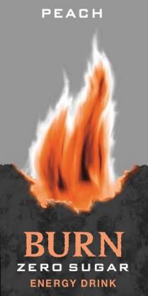 peach, burn energy drink, burn, energy, drink, zero sugar, zero, sugar