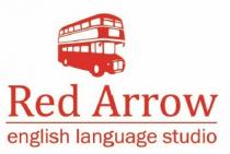 arrow, language, english, studio, red, red arrow english language studio