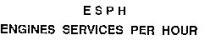 esph engines services per hour, esph, engines, services, per, hour