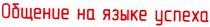 общение на языке успеха