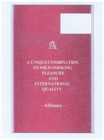 а, a, a unique combination of mild smoking pleasure and international quality, alliance, ao, oa, ао, оа