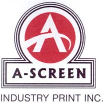 a, a-screen, a screen, industry print inc, а