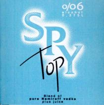 spy, top, blend of pure nemiroff vodka plus juice, тор