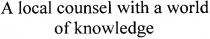 a local counsel with a world of knowledge