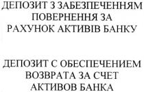 депозит з забезпеченням повернення за рахунок активів банку, депозит, забезпеченням, повернення, рахунок, активів, банку, депозит с обеспечением возврата за счет активов банка, депозит, обеспечением, возврата, счет, активов, банка, депозит з забезпеченням, повернення за, рахунок активів банку, депозит с обеспечением, возврата за счет, активов банка