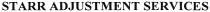 starr adjustment services, starr, adjustment, services
