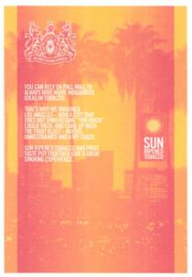 sun, ripened, tobacco, you can rely on pall mall to always have more imaginative ideas in tobacco, pall mall, pall, mall