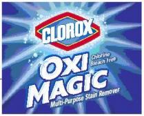 clorox, oxi, magic, chlorine bleach free, chlorine, bleach, free, multi-purpose stain remover, multi, purpose, stain, remover