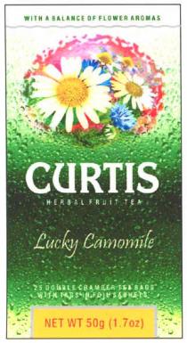 curtis, with a balance of flower aromas, with, balance, flower, aromas, herbal fruit tea, herbal, fruit, tea, lucky camomile, lucky, camomile