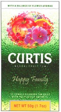 with a balance of flower aromas, with, balance, flower, aromas, curtis, herbal fruit tea, herbal, fruit, tea, happy family, happy, family