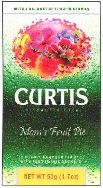 with a balance of flower aromas, with, balance, flower, aromas, curtis, mom`s fruit pie, mom`s, fruit, pie, herbal fruit tea, herbal, fruit, tea