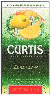 curtis, with a balance of flower aromas, with, balance, flower, aromas, black flavoured tea, black, flavoured, tea, lemon-lane, lemon, lane