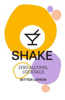 bitter, bitter lemon, alcohol, cocktails, lemon, shake, zero, zero alcohol cocktails